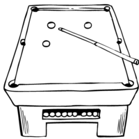 Desenho de Mesa de sinuca para colorir