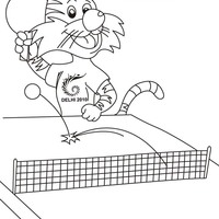 Desenho de Mesa de ping-pong para colorir