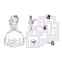 Desenho de Jogo do labirinto Sofia the first para colorir