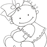 Desenho de Bebê de pelúcia para colorir