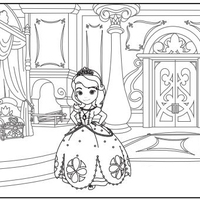 Desenho de Palácio da princesa Sofia para colorir