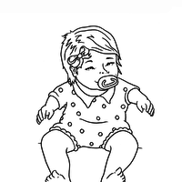 Desenho de Bebê fofinho para colorir