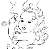 Desenho de Bebê no carnaval para colorir
