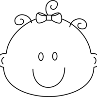 Desenho de Cara de bebê para colorir