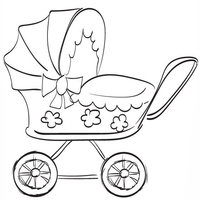 Desenho de Carrinho de bebê para colorir