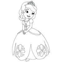 Desenho de Sofia a primeira Disney para colorir