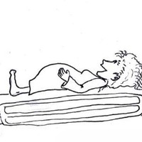Desenho de Mulher grávida na maca no hospital para colorir