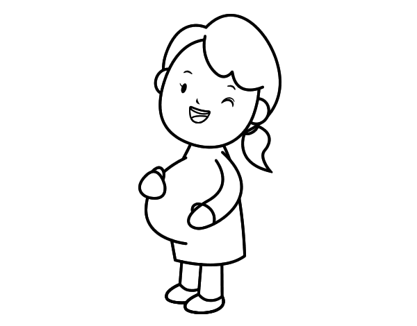 Mulher jovem gravida
