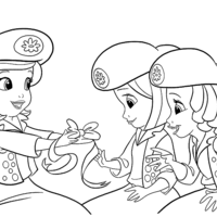 Desenho de Sofia e meninas para colorir