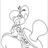 Desenho de Rato e chupeta para colorir