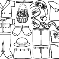 Desenho de Roupas para bebezinhos para colorir