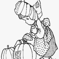 Desenho de Momentos Preciosos - Abóboras do Halloween para colorir