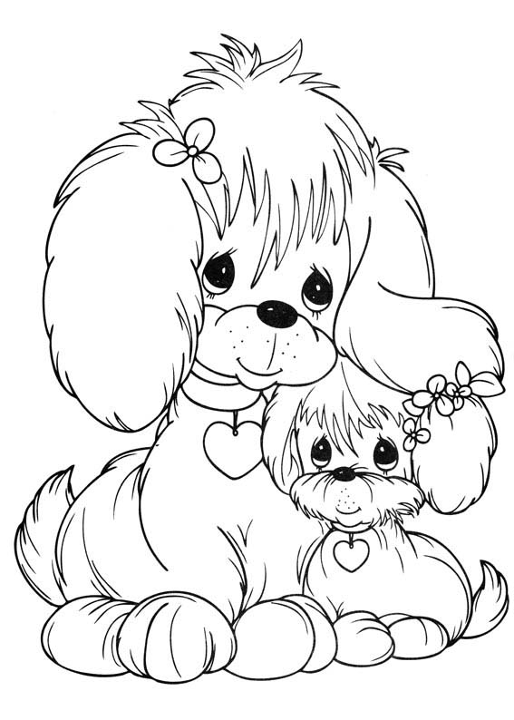 Desenho de Momentos Preciosos - Cachorrinhos fofinhos para colorir -  Tudodesenhos