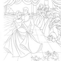 Desenho de Baile do palácio para colorir