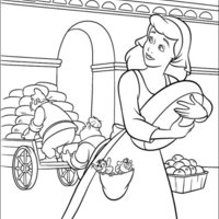 Desenho de Campesina Cinderela para colorir