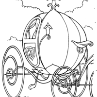 Desenho de Carruagem da Cinderela para colorir
