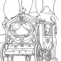 Desenho de Carruagem da princesa para colorir