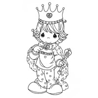 Desenho de Momentos Preciosos - Princesinha para colorir