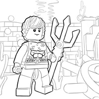 Desenho de Aquaman Lego para colorir