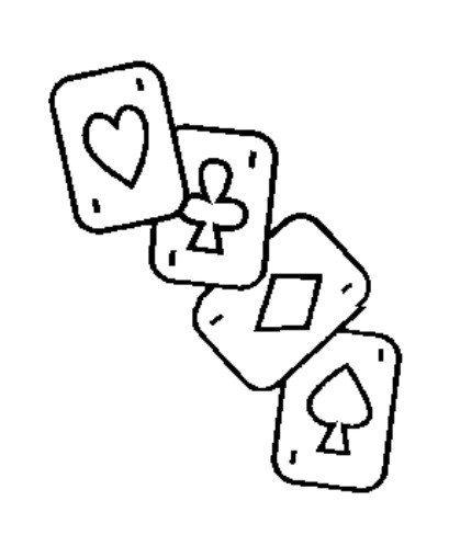 Desenho de Cartas do baralho para colorir - Tudodesenhos