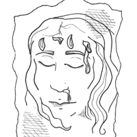 Desenho de Rosto de Jesus no pano de Verônica para colorir