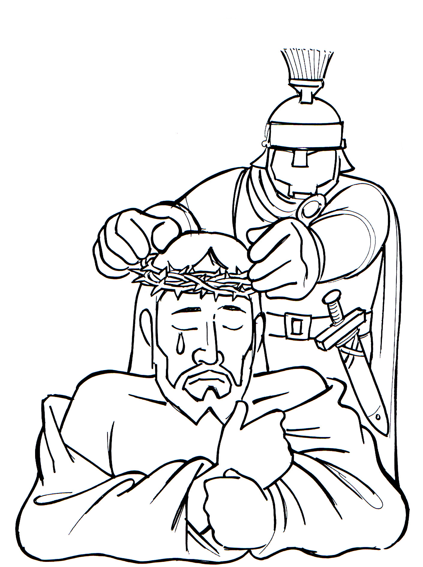 Rosto de jesus com a coroa de espinhos