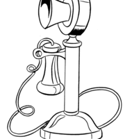 Desenho de Telefone antigo para colorir