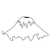 Desenho de Vulcão adormecido para colorir