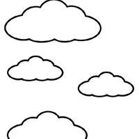Desenho de Nuvens para colorir