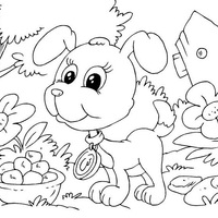 Desenho de Cachorrinho do Pororo para colorir