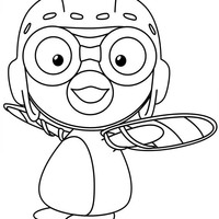 Desenho de Pororo pinguim para colorir