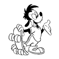 Desenho de Max andando de skate para colorir