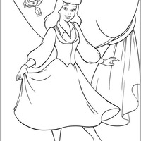 Desenho de Cinderela princesa da Disney para colorir