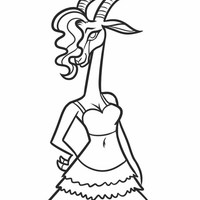 Desenho de Gazelle do filme Zootopia para colorir