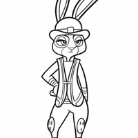 Desenho de coelha de Zootrópolis para colorir
