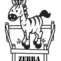 Desenho de Zebra no curral para colorir