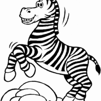 Desenho de Zebra rindo para colorir