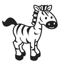 Desenho de Zebra pequena para colorir
