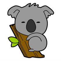 Desenhos de Urso Koala para colorir