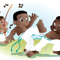 Desenhos de Capoeira para colorir