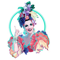 Desenhos da Carmen Miranda para colorir