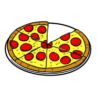 Desenhos de Pizza para colorir
