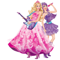 Desenhos de Barbie a Princesa e Pop Star para colorir