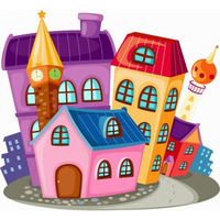 Desenhos de Tipos de casa para colorir