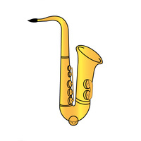 Desenhos de Saxofone para colorir