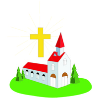 Desenhos de Igreja para colorir