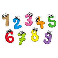 Desenhos de Números com carinhas para colorir