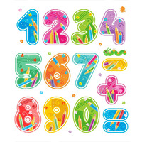 Desenhos de Números com figuras para colorir