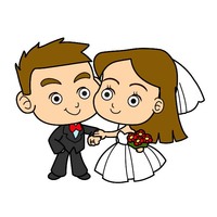 Desenhos de Casamento para colorir