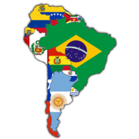 Desenhos de Bandeiras da América do Sul para colorir